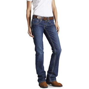 Women s Flame Resistant Boot Cut Jeans Cotton Blend Work Pant 32 Short